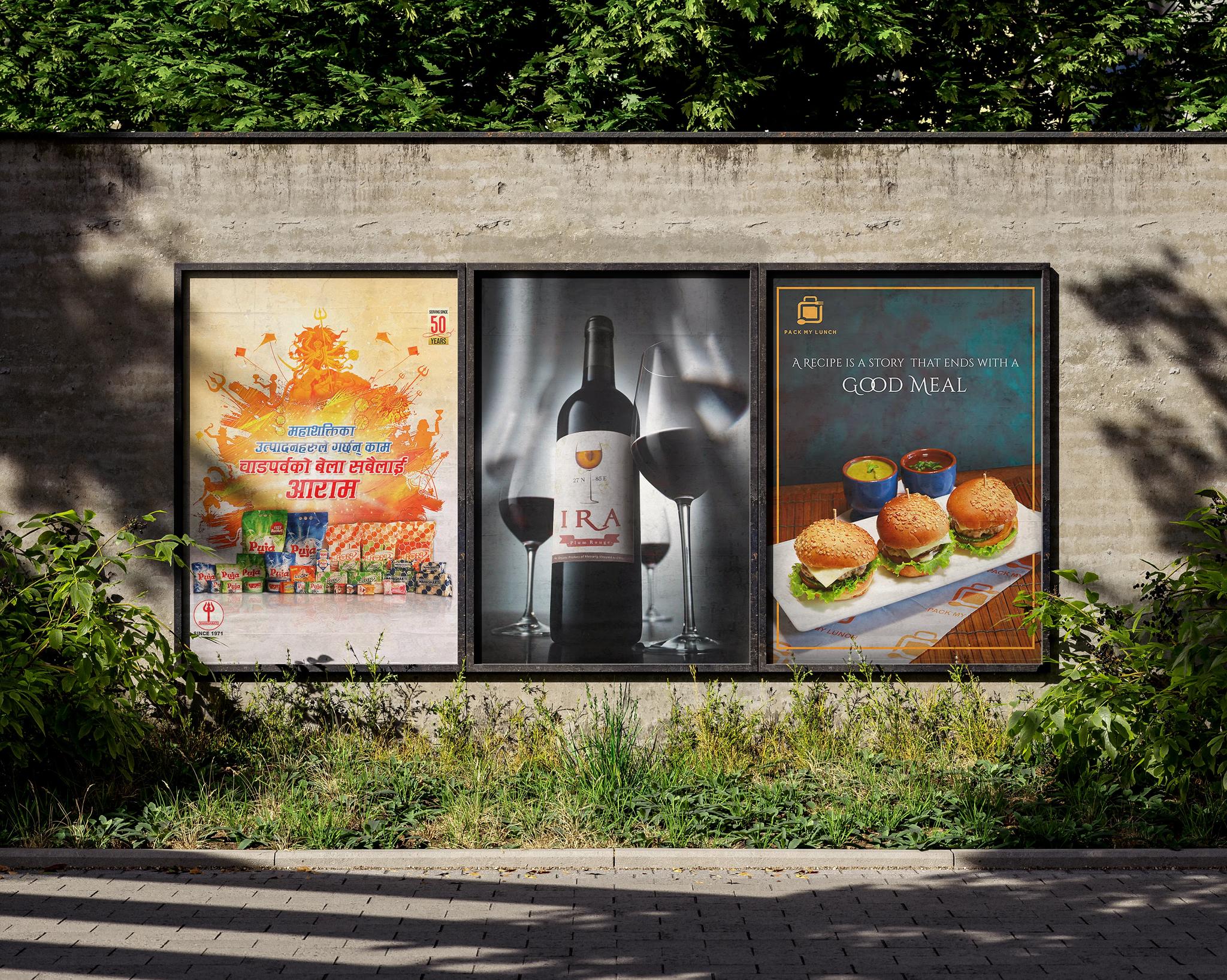 Outdoor posters and brand visuals